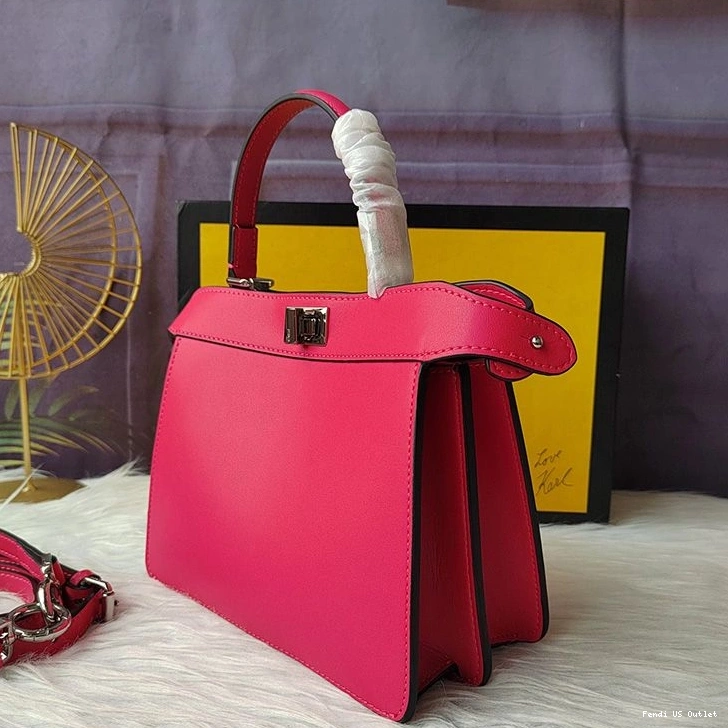 Vintage HOT Nappa Peekaboo Fendi Leather In Bag Petite Rose ISeeU 0808